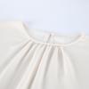 Womens Apricot Chiffon Blouse 2026 Ruffle Sleeve Loose Fit Round Neck Pullover Top