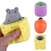 Frog Pop Up Squeeze Toys Cheese Mouse Pinch Toy Cute Decompression Toy  Kids Gift