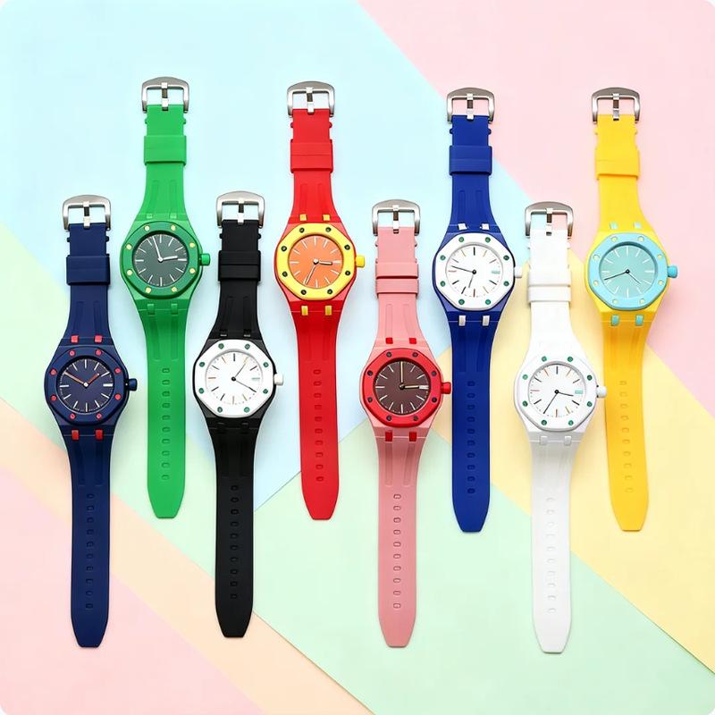 2026 AR Edition Octagonal Silicone Quartz Watch - Fashionable, Drop-Resistant, Waterproof
