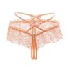 Women's Plus Size Lace Thong Panties - Transparent Open C-String