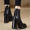 Women's High-heeled Ankle Boots 2026 Autumn Fashion Pointed Toe Zipper British Retro Anti Slip Women's Short Boots Botas Mujer