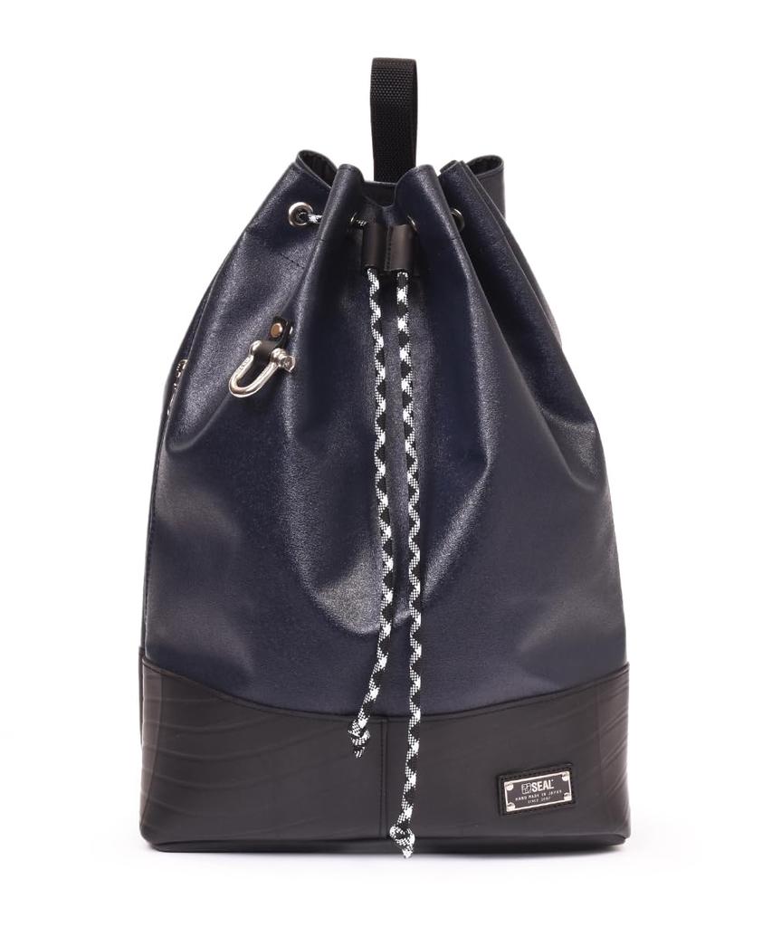 Morino Canvas x SEAL Waterproof Crossbody Backpack for Men, Large Capacity, Genuine Leather and Canvas, Made in Japan, MS-040NV