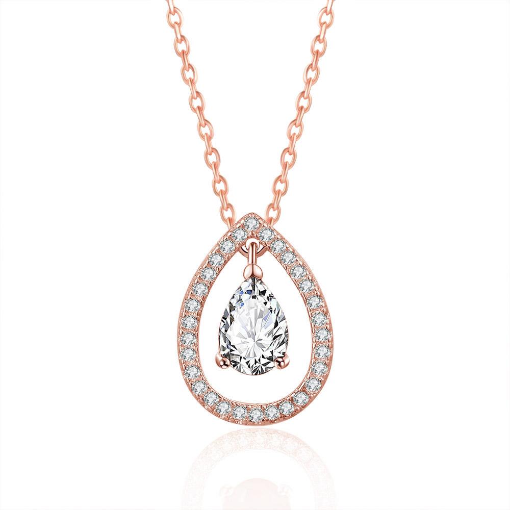 ZHOUYANG Pendants Necklace For Women Cubic Zirconia Rose Gold Neck Choker Chains Female Jewelry Gifts N317