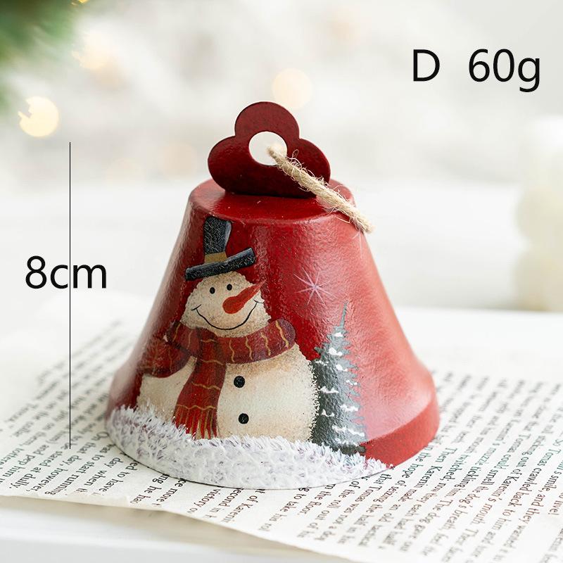 New Arrival boże narodzenie kutego żelaza dzwonek bałwanek łoś wisiorek ozdoba 2023XMAS Home Decor ozdoba choinkowa Natal Navidad