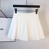 Japanese Style High-Waisted Pleated Skirt: Slim, Anti-Exposure A-Line with English Letter Print - Versatile for Spring and Autumn