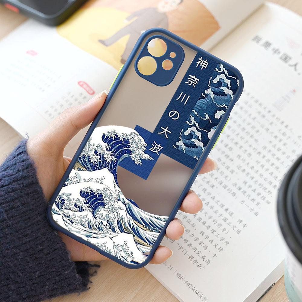 Fashion Japan The Great Wave Off Kanagawa Phone Case For iPhone 15 14 13 12 11 Pro Max Mini XS X XR 7 8 Plus Cover Art Fundas