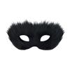 Long Furry Plush Cat Mask Animal Masquerade Mask Simple Half Face Mask  Male Female