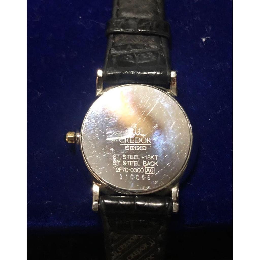 Used SEIKO CREDOR 2F70-0300 18KT bezel watch