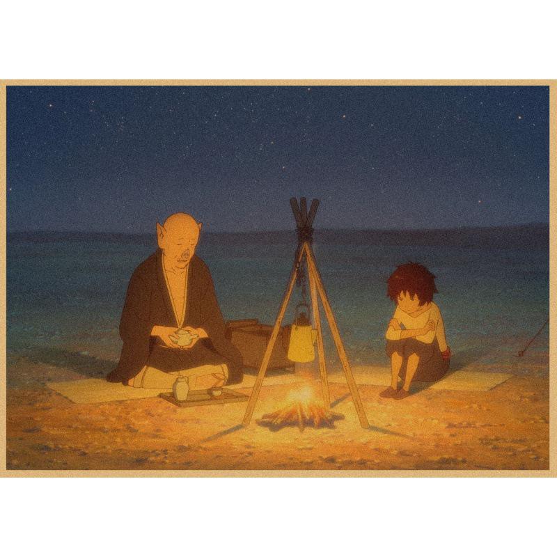 

Free Shipping - Boy and the Beast Retro Anime Poster Wall Art Mural White card paper (non-adhesive) 30*42 cm
