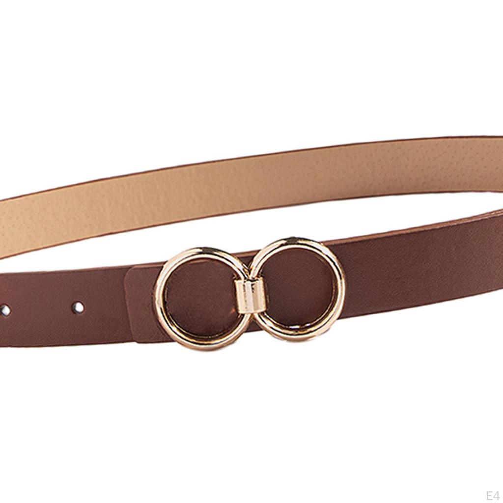 PU Leather Belt for Women, Female Pants Accessories, Casual Waist Belt, Snap Buckle, Skirts,