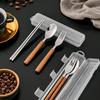 Outdoor Portable Dinnerware Set Durable 304 Stainless Steel Knife Fork Spoon Wood Grain Handle Tableware for Kitchen Restaurant