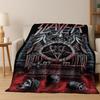 2026 Slayer Heavy Metal Rock Band Totenkopf Kunst Flanelldecke, Gemütliche Weiche Überwurfdecke für Zuhause Schlafzimmer Bett Sofa Picknick Abdeckung Geschenk