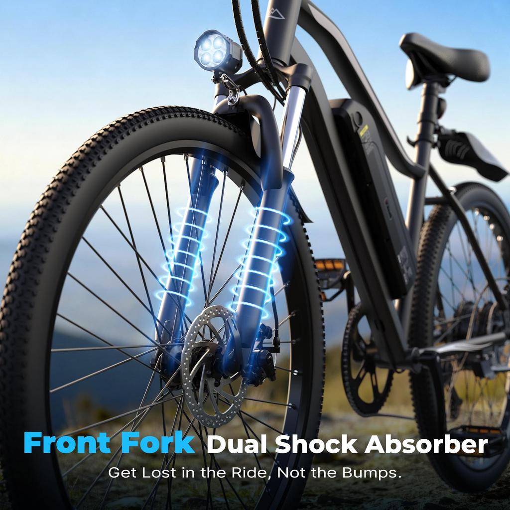 AgileRide Elektrofahrrad EB3 500W 10,4 Ah 100 km Max Reichweite 32 km/h Geschwindigkeit 26 Zoll faltbares Elektrofahrrad