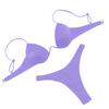 2025 Halter Bikini Set Short Swimsuit Women High Waist Swimwear  Women's Sexy Backless Solid Color Beach Split Bikini Swimsuit