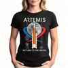 2026 Artemis 2 Vesmírné Tričko UNISEX a Dámské Letní Bavlněné Oblečení Móda Vesmírní Fanoušci Kulatý Výstřih Krátký Rukáv Top Streetwear