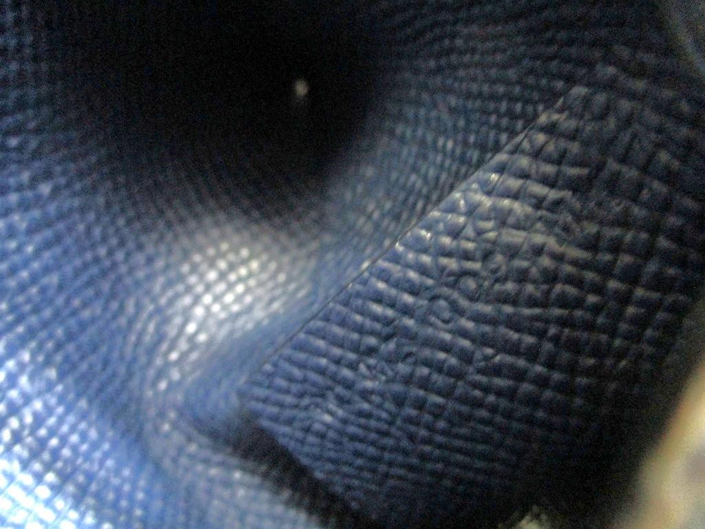 Authentic HERMES Blue navy Tourillon Leather Coin Purse Bastia #b168  Open box