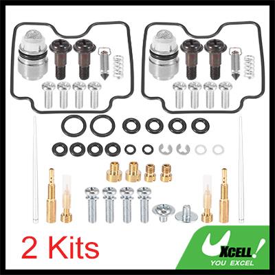 Motoforti 2 Kits Motorcycle Carburetor Rebuild Carb Repair Parts Accessories for Yamaha V Star 1100 XVS 1100 1999-200