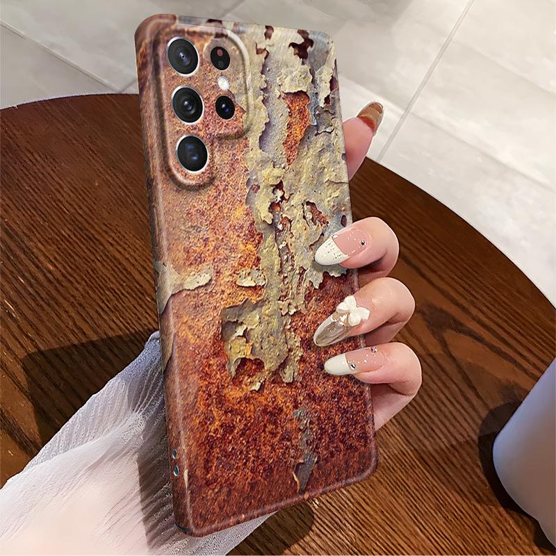 Industrial Wind Rust Old Isn't Retro Mottled Rust Mobile Phone Case Samsung S25Plus Film Case Anti-drop Light and Thin