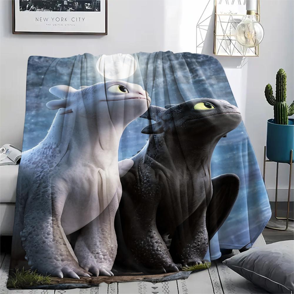 Coperta di Come addestrare la tua drago Sdentato e Furia Buia, Plaid Accogliente per Fan di HTTYD, Regalo Ideale.chl