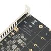 M.2 PCIE Adapter, Adapter Card 4-Port M.2 NVMe SSD To PCIEX 16M Key Hard Drive Converter Reader Expansion Card (PH44)