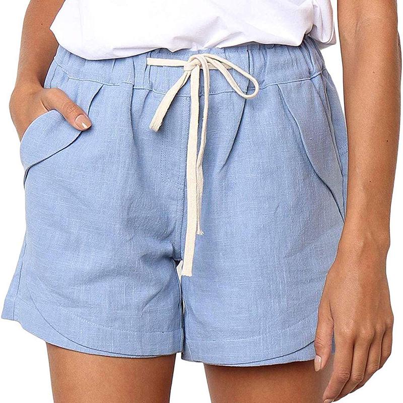 Buy Summer Beach Shorts Women Solid 