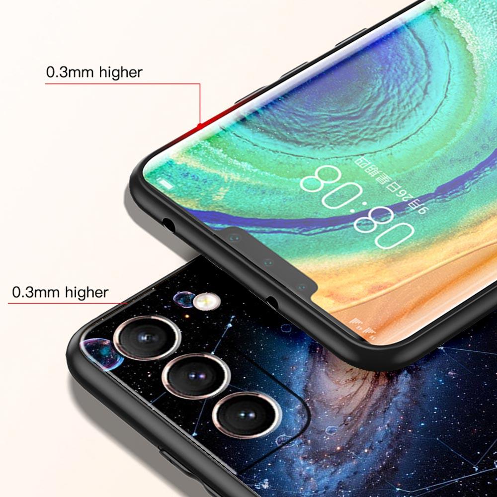 Universe Starry Sky Moon Phone Case for Samsung Galaxy S26 S25 S24 S23 S22 S20 S21 FE Ultra S25 Edge Plus 5G Soft TPU Cover Bags