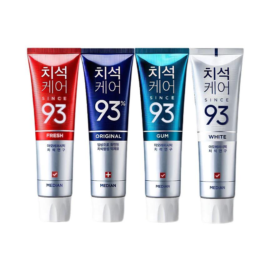 Korea Mediante 93 Toothpaste - Tartar Removal & Gum Care, White Mint Flavor, Refreshing Clean, Single Drop