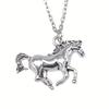 1pc Zinc Alloy Running Horse Pendant Necklace - Cute and Fresh Style, Fashionable Unicorn Design for Men and Women