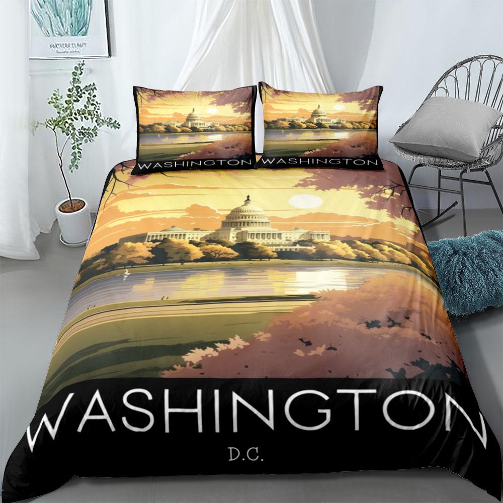 Willis Tower Landmark Duvet Cover Set UK Single Double Queen US Twin Full King Size pkm Bed Linen Set