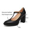 Fashion NEW Spring Women's Pumps Genuine Leather Shoes for Women Round Toe Chunky Heel Shoes Super High Heel Mary Janes Handmade Shoes