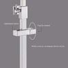 Chrome Adjustable Shower Head Holder with Button for Slide Bar