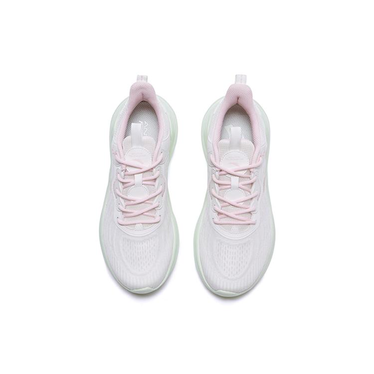 New Anta Ling Yun 3 Cushioned Anti-Slip Wear-Resistant Breathable Lightweight Low-Top Running Shoes Women's White Pink 922235540-1