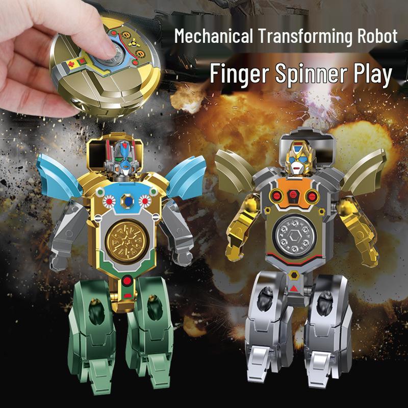 Douyin Hot Creative Decompression Fingertip Spinner: Drop-Resistant Mechanical Robot Toy for Kids