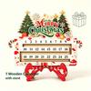 Christmas 25 days Countdown desktop calendar decoration red green