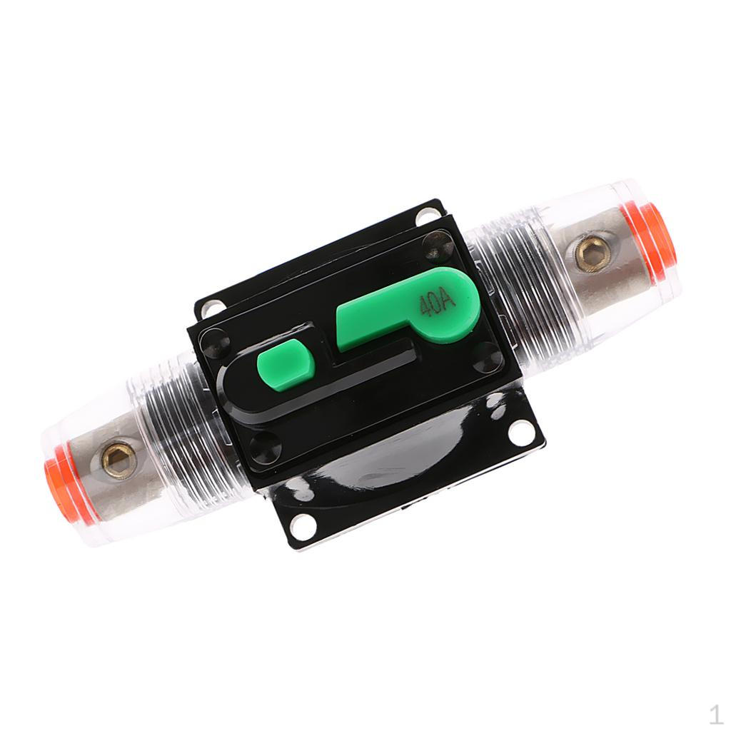 10A 12V/24V/32V Automobile Waterproof Circuit Breaker Holder as described