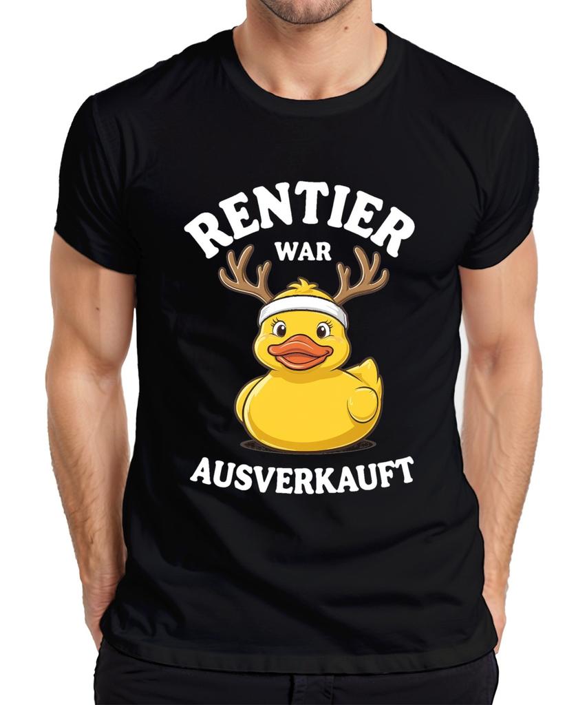Reindeer Was Sold Out Christmas Rubber Duck Gift Funny Unisexs Tshirt