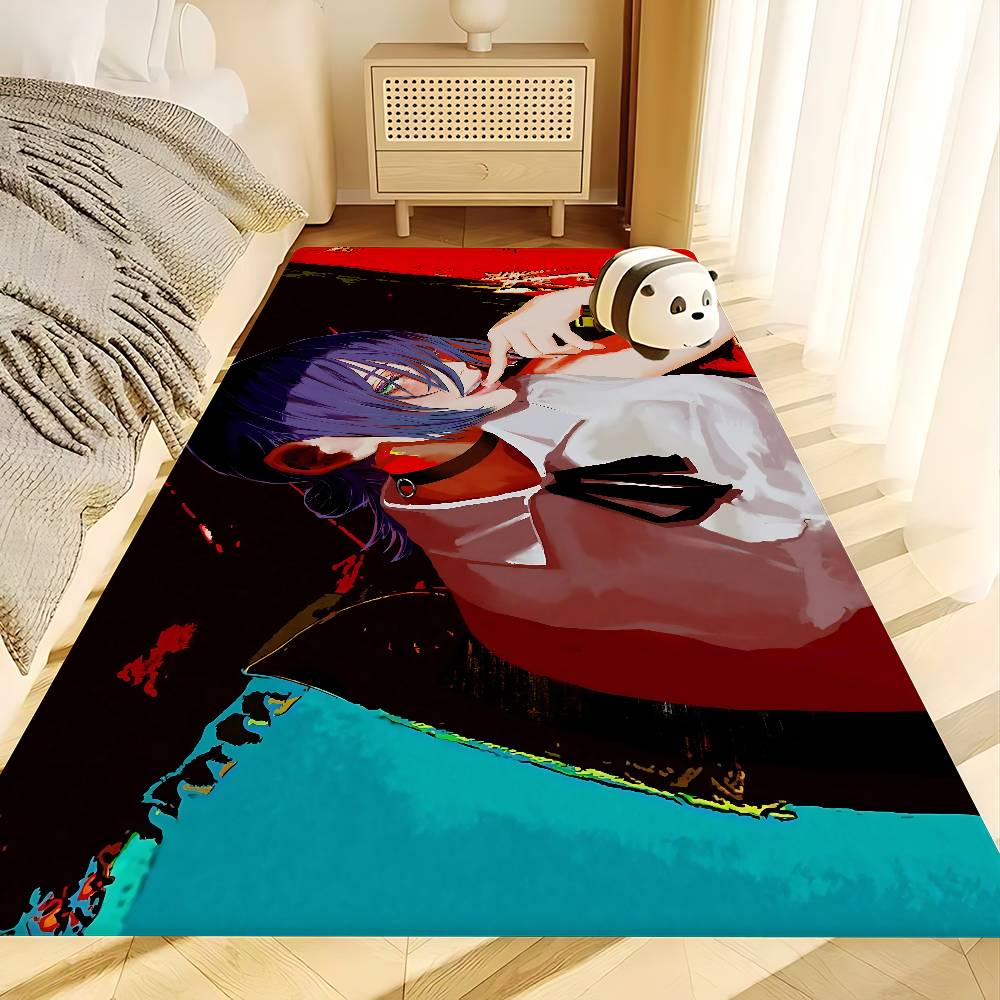 Popular Action Anime C-Chainsaw M-Man R-Reze A-Arc Floor Mat Cheaper Anti-slip Modern Living Room Balcony Printed Bedside Mats