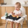 Kids Silicone Placemats Baby Placemat with Suction Cup, Toddlers Eating Food Mat Toddler Anti-fall Rope, Foldable Multi-functional Activity
