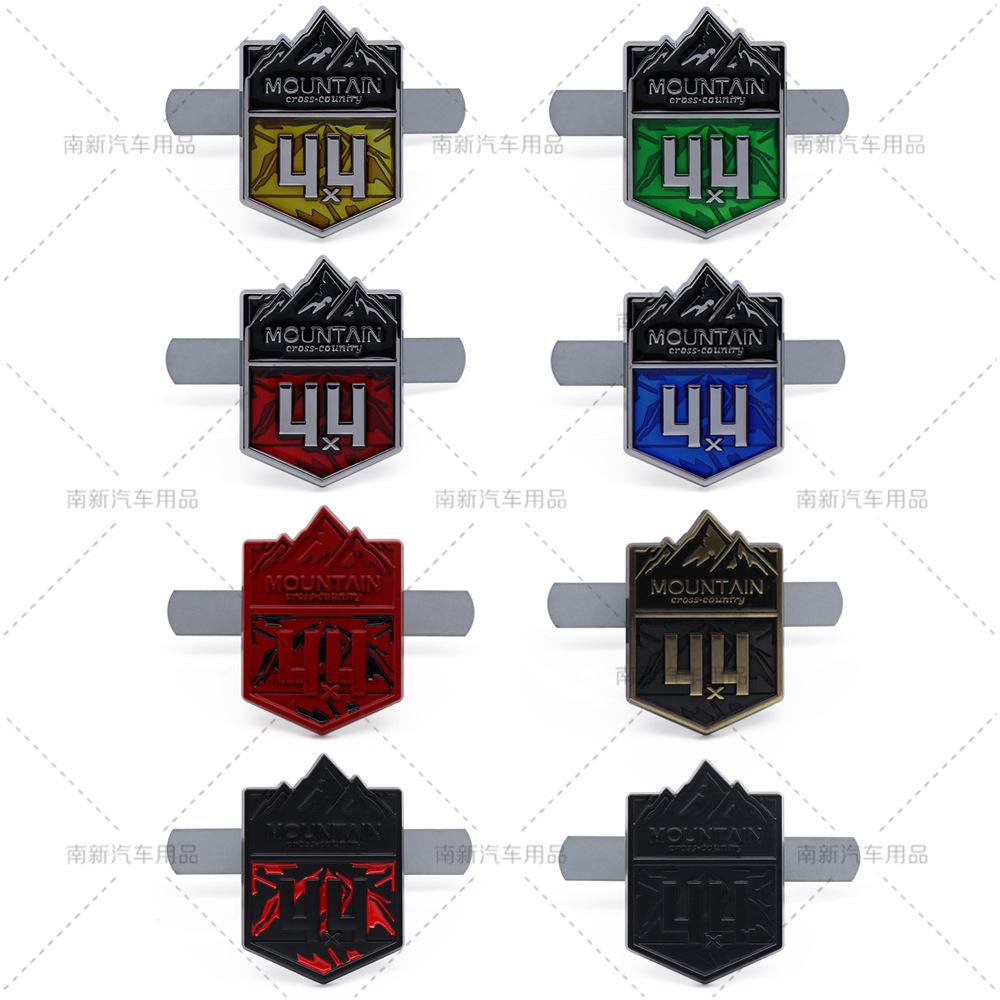 3D Metal 4X4 Mountain Cross Country Badge Auto 4WD Grille Emblem  Car Stickers For  Wrangler  Highlander Car Styling