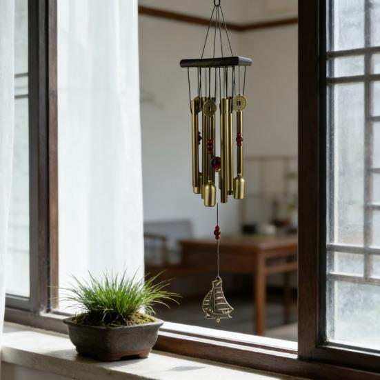 Wind Chime for Outside Butterfly/Horse/Fan/Ship Metal Tube Windchime for Patio Yard Porch Hanging Decoration Housewarming Gift for Men Women