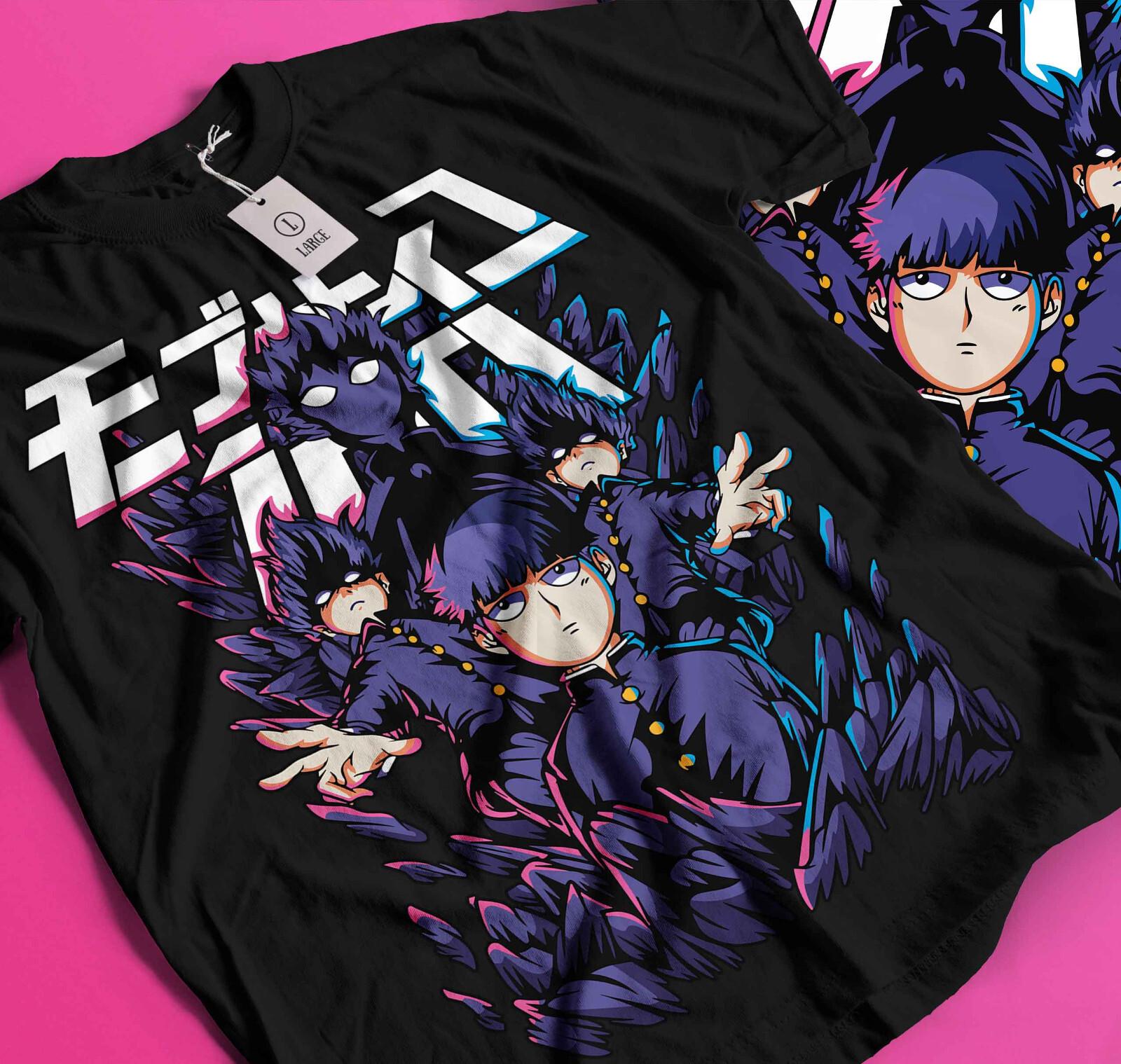 Mob Psycho 100 Cast T-Shirt Mens Womens Tees Top Anime Mob Psycho Dimple Idiot T-Shirt Mens Womens Tees Top All Size 258 4XL