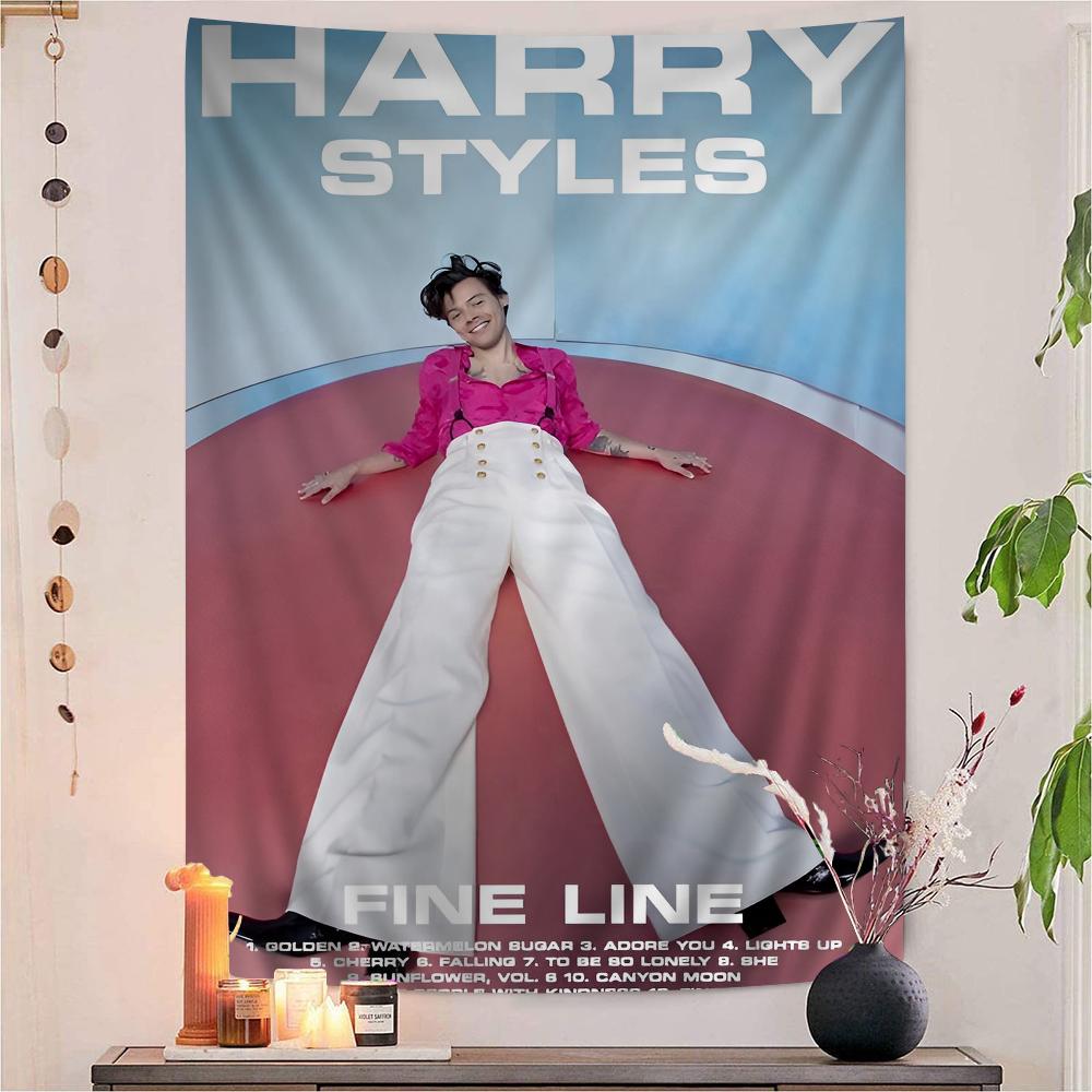 Singer HHarrys SStyles DIY Wall Tapestry Hippie Flower Wall Carpets Dorm Decor Wall Art Decor