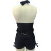 Halter Tankini Two Piece Swimsuit Women 2025 Solid Swimwear Female Bathers Bathing Swimming Swim Suit Beach Wear XXL