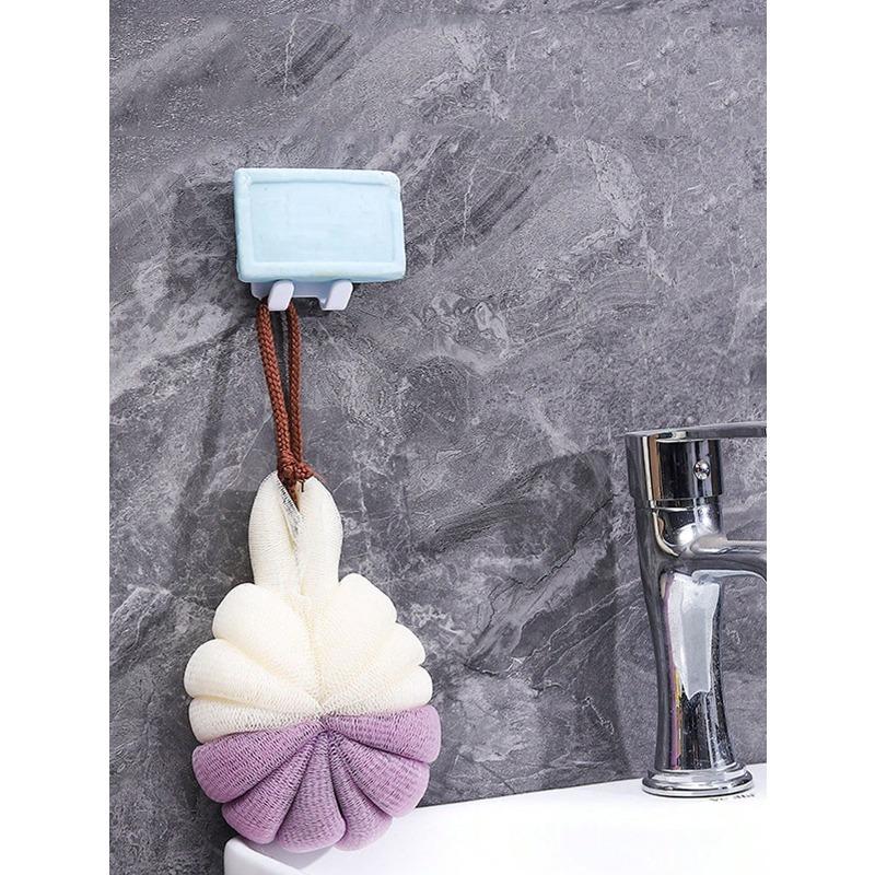 

No Drill Razor Holder Wall Mount Power Cord Plug Hook Hanger for Clothes & Bags Storage Bracket, Storage Hook one-size білий
