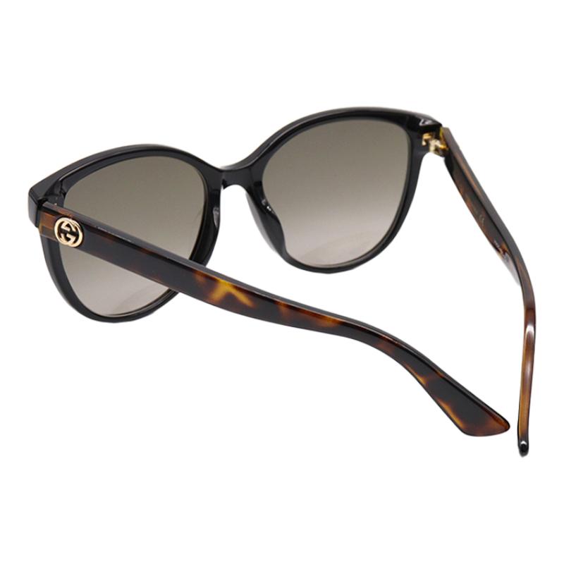 Gucci Fashion Webbing Series GG Interlocking Logo Pilot Round Frame Sunglasses Women's