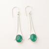 Green Onyx Gemstone Engagement New Drop Friend Gift Earrings 925 Sterling Silver EE-136-30