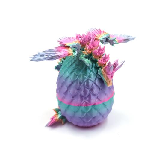 Yousheng 3D Printed Dragon Egg Figurine Movable Joints Flying Dragon Figure Fidget Toy Dragon Egg with Articulated Dragon Inside Decoration Ornament
