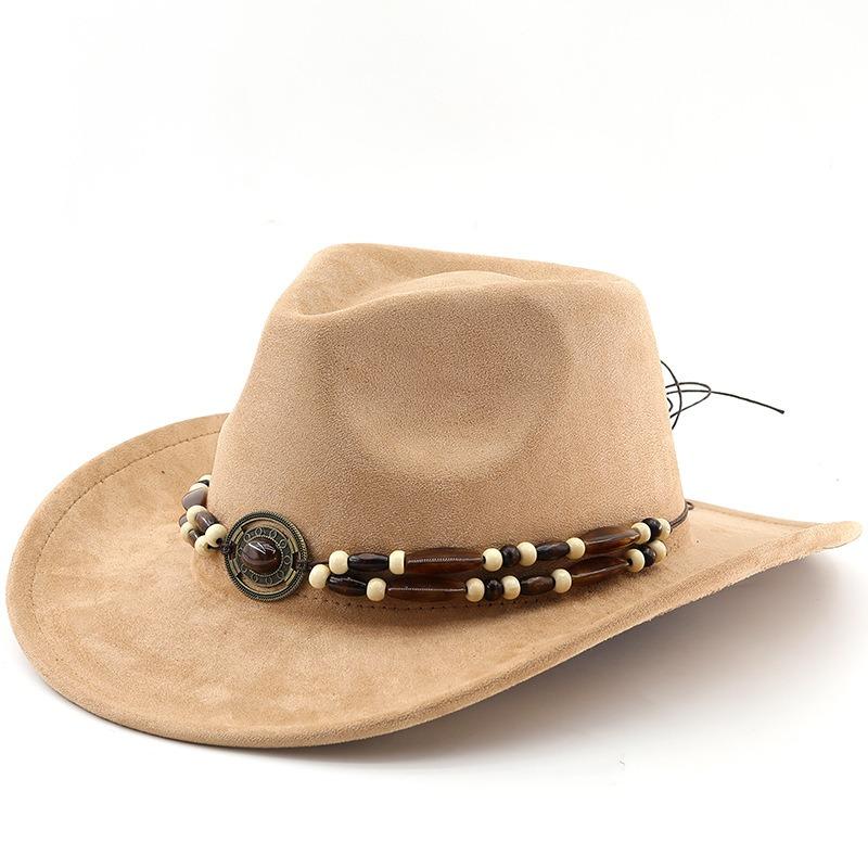 Western Cowboy Stil Wildleder Jazzhut Für Unisex