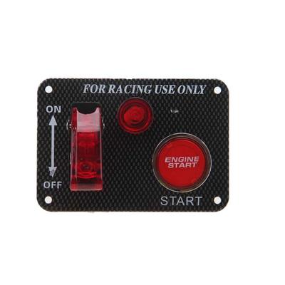 Car 12V Switch Panel Toggle Carbon Look Fit for 12V Power Speediness & Racing Cars