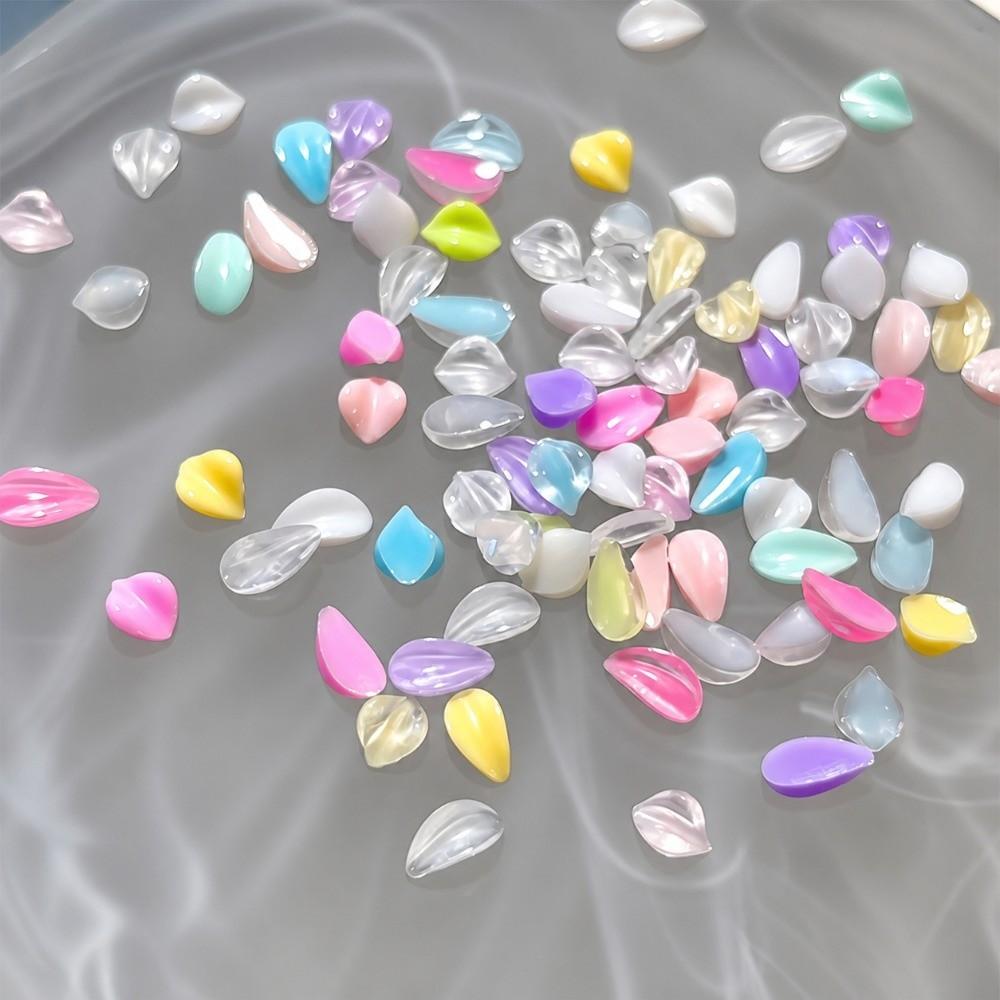 3D Flower Petals Nail Art Glitter Set Transparent Nail Charms Decorations Manicure Accessories